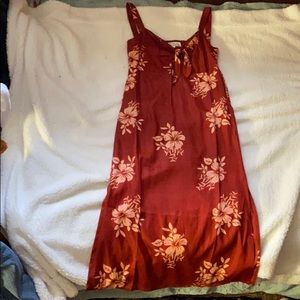 Tank top tie front floral midi dress size Small